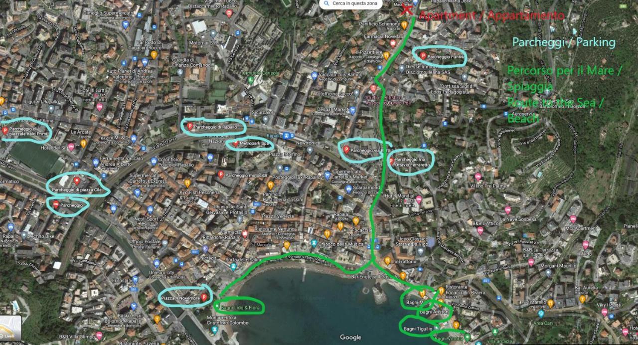 Casaviva - Casa Vacanze Betti A Rapallo Con Terrazza Екстериор снимка